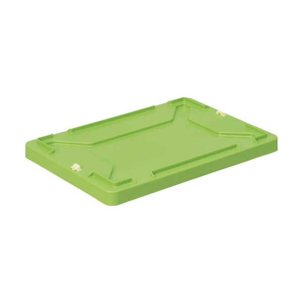 トラスコ中山 TRUSCO αコンテナ蓋 ロック付 423×290×36.5 グリーン FF 1枚 506-9882（直送品）