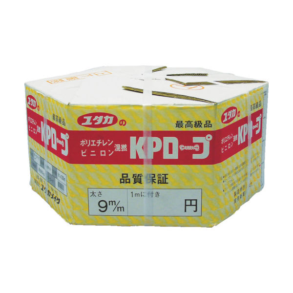 ユタカメイク KPメーターパックロープ 9mm×200m KMP-9 1巻 367-5785（直送品）