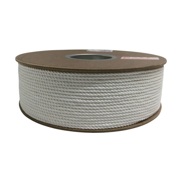 ユタカメイク ビニロンロープドラム巻 4φ×200m PRV-8 1巻 370-8993（直送品）