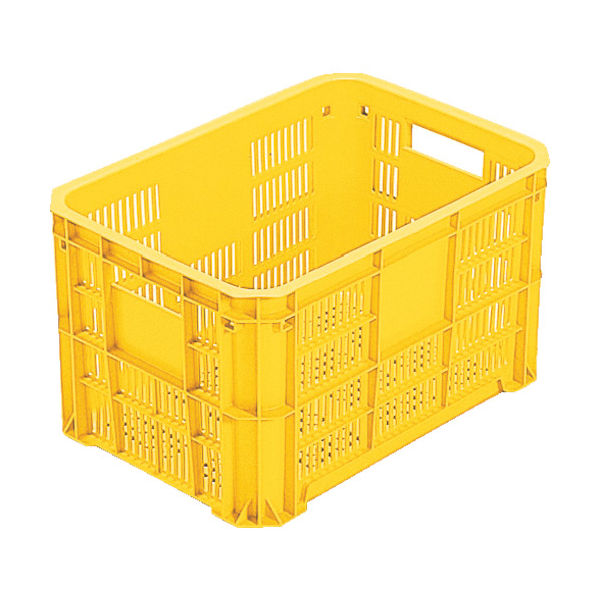 岐阜プラスチック工業 RISU MB型メッシュコンテナー 369334 MBー20F 黄 Y 1個 504-1694（直送品）