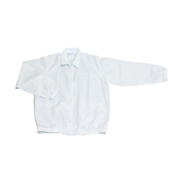 ブラストン ジャケット(衿付)ー白ーM BSC-41001-W-M 1着 325-4844（直送品）