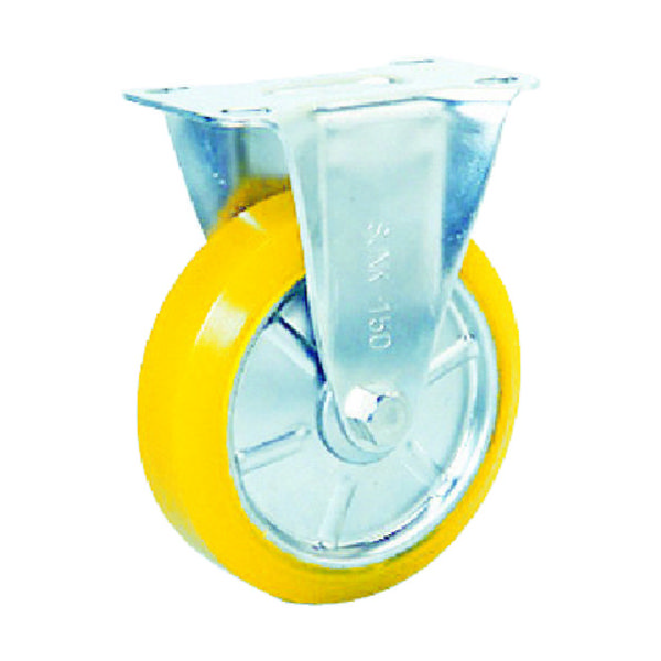 シシクSISIKUアドクライス シシク ステンレスキャスター 制電性ウレタン車輪付固定 SUNK-125-SEUW 1個 353-5452（直送品）