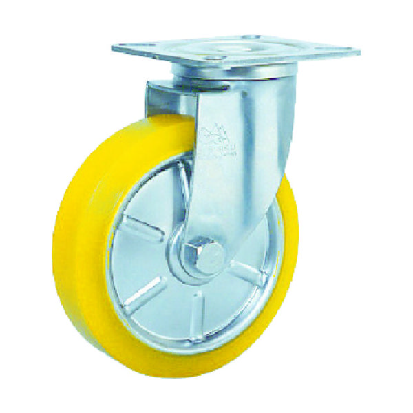 シシクSISIKUアドクライス シシク ステンレスキャスター 制電性ウレタン車輪付自在 SUNJ-125-SEUW 1個 353-5347（直送品）