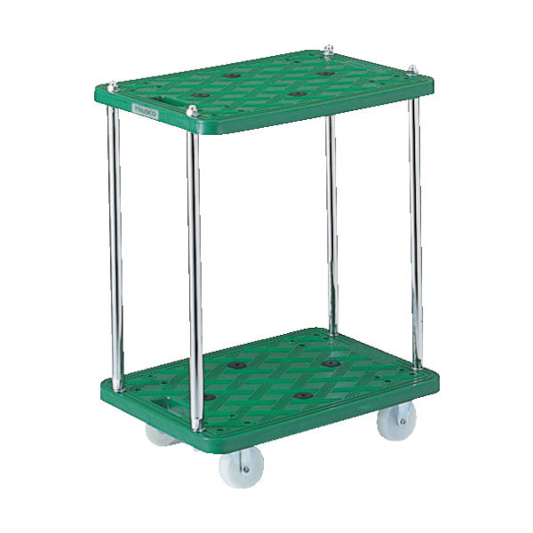 トラスコ中山 TRUSCO 樹脂製台車 ルートバン2段式 600X400 MP-602 1台 504-2551（直送品）