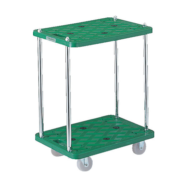 トラスコ中山 TRUSCO 樹脂製台車 ルートバン2段式 500X370 MP-502 1台 504-2542（直送品）