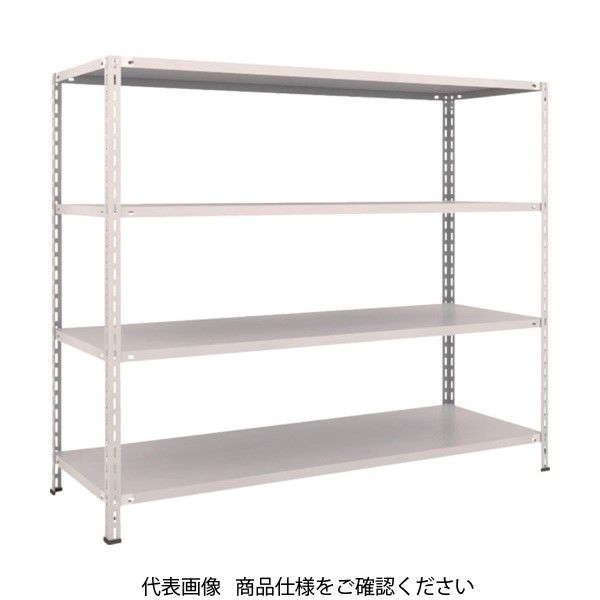 TRUSCO スチールラック 軽量棚 中棚ボルトレス型1800X600X1500 4段 ネオグレー L56W-14 NG 1台(1個)（直送品）