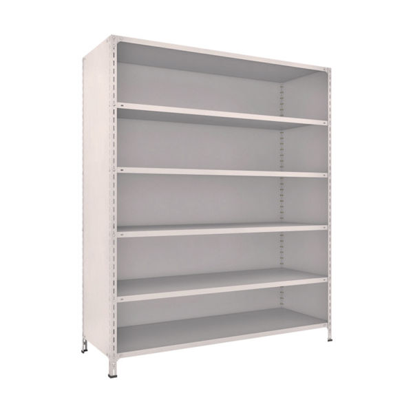 TRUSCO スチールラック 軽量棚背板・側板付 W1800XD600X2100 6段 ネオグレー 76W-26 NG 1台(1個)（直送品）