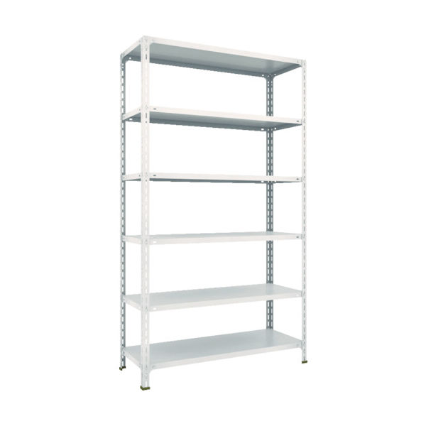 TRUSCO スチールラック 軽量棚開放型 W1200XD450XH2100 6段 ネオグレー 74X-16 NG 1台(1個)（直送品）