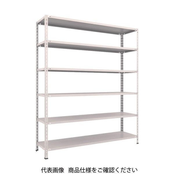 TRUSCO スチールラック 軽量棚 中棚ボルトレス型1800X450X2100 6段 ネオグレー L76X-16 NG 1台(1個)（直送品）