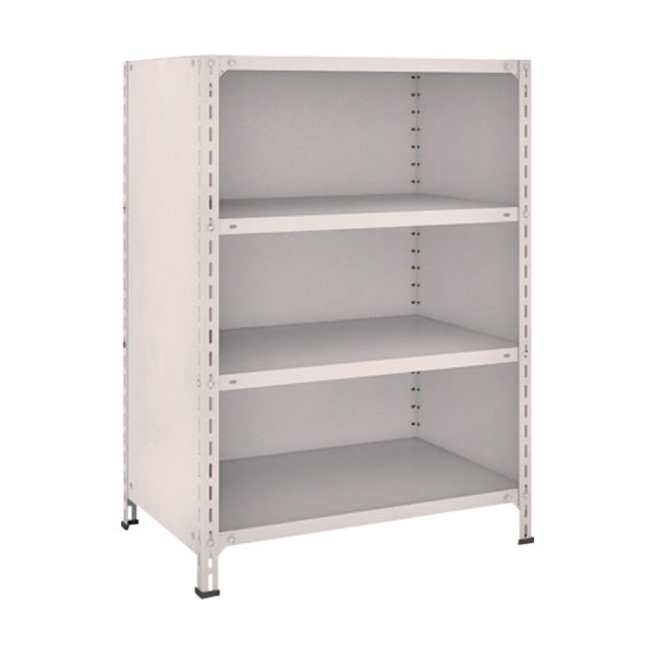 TRUSCO スチールラック 軽量棚背板・側板付 W875XD600XH1200 4段 ネオグレー 43W-24 NG 1台(1個)（直送品）