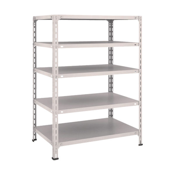 トラスコ中山 TRUSCO スチールラック 軽量棚開放型 W875XD600XH1200 5段 ネオグレー 43W-15 NG 1台(1個)（直送品）