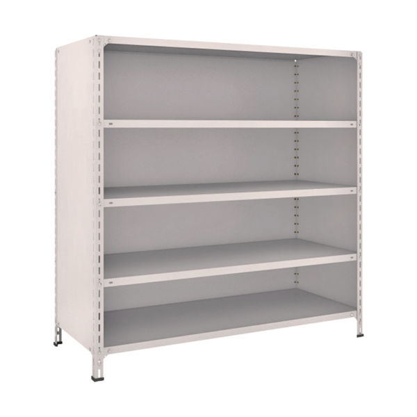 TRUSCO スチールラック 軽量棚背板・側板付 W1500XD600X1500 5段 ネオグレー 55W-25 NG 1台(1個)（直送品）