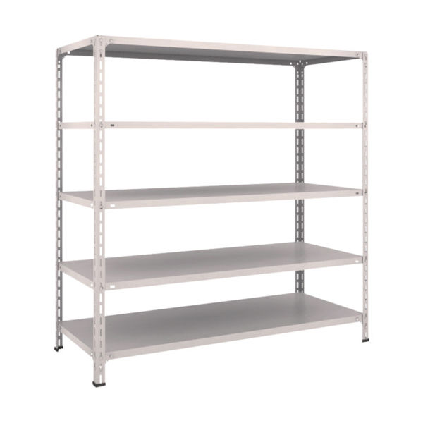 軽量ボルト式棚（開放型・100kgタイプ、高さ1500mm） 棚段数5段