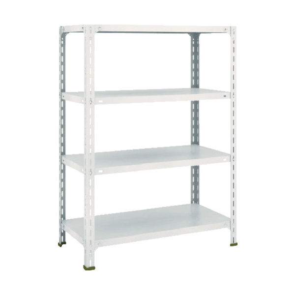 トラスコ中山 TRUSCO スチールラック 軽量棚開放型 W875XD450XH1200 4段 ネオグレー 43X-14 NG 1台(1個)（直送品）