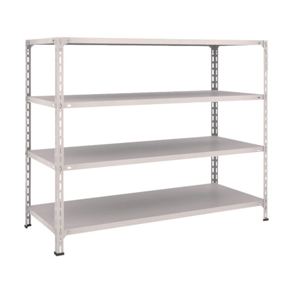 TRUSCO スチールラック 軽量棚開放型 W1500XD600XH1200 4段 ネオグレー 45W-14 NG 1台(1個)（直送品）
