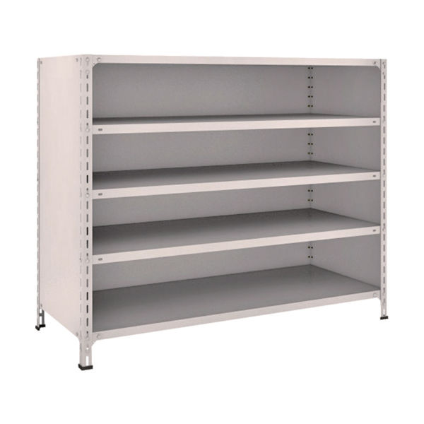 TRUSCO スチールラック 軽量棚背板・側板付 W1500XD600X1200 5段 ネオグレー 45W-25 NG 1台(1個)（直送品）