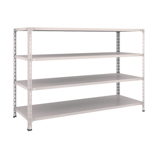 TRUSCO スチールラック 軽量棚開放型 W1800XD600XH1200 4段 ネオグレー 46W-14 NG 1台(1個)（直送品）