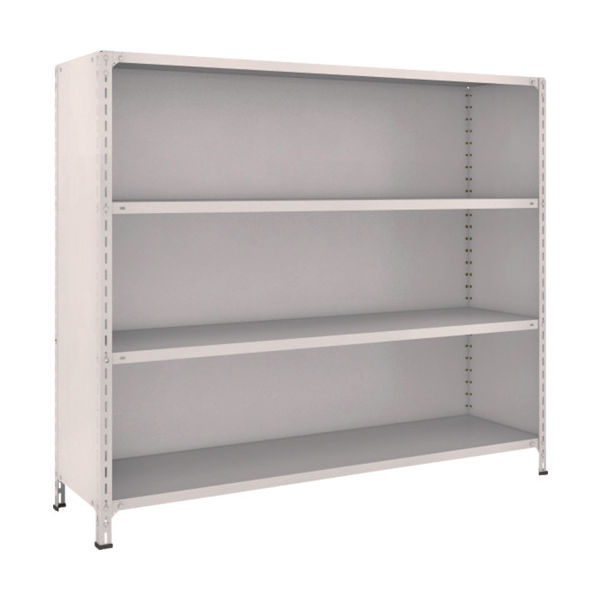 TRUSCO スチールラック 軽量棚背板・側板付 W1800XD450X1500 4段 ネオグレー 56X-24 NG 1台(1個)（直送品）