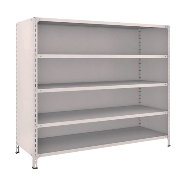 TRUSCO スチールラック 軽量棚背板・側板付 W1800XD600X1500 5段 ネオグレー 56W-25 NG 1台(1個)（直送品）