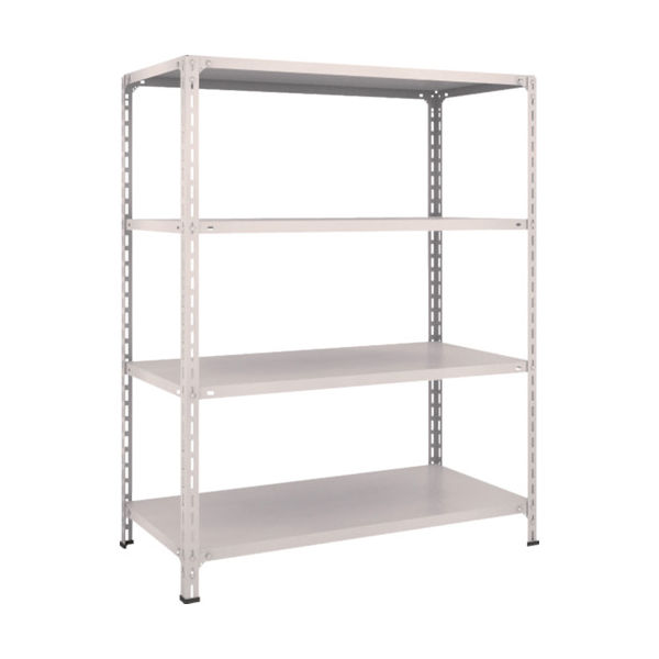 TRUSCO スチールラック 軽量棚開放型 W1200XD600XH1500 4段 ネオグレー 54W-14 NG 1台(1個)（直送品）