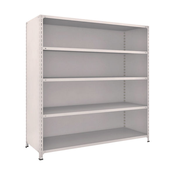 TRUSCO スチールラック 軽量棚背板・側板付 W1800XD600X1800 5段 ネオグレー 66W-25 NG 1台(1個)（直送品）