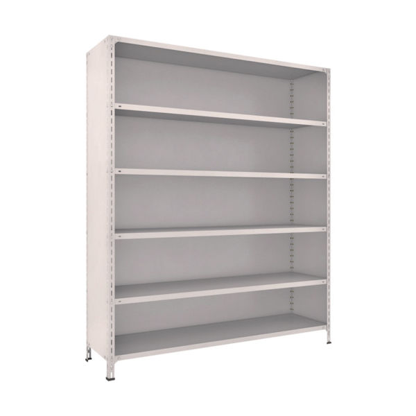 TRUSCO スチールラック 軽量棚背板・側板付 W1800XD450X2100 6段 ネオグレー 76X-26 NG 1台(1個)（直送品）