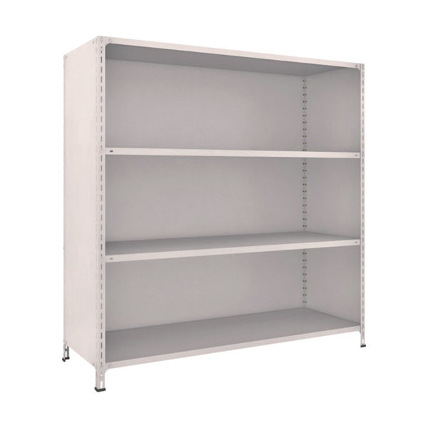 TRUSCO スチールラック 軽量棚背板・側板付 W1800XD600X1800 4段 ネオグレー 66W-24 NG 1台(1個)（直送品）