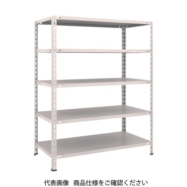 TRUSCO スチールラック 軽量棚 中棚ボルトレス型1200X600X1500 5段 ネオグレー L54W-15 NG 1台(1個)（直送品）
