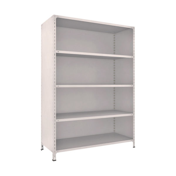 TRUSCO スチールラック 軽量棚背板・側板付 W1500XD600X2100 5段 ネオグレー 75W-25 NG 1台(1個)（直送品）