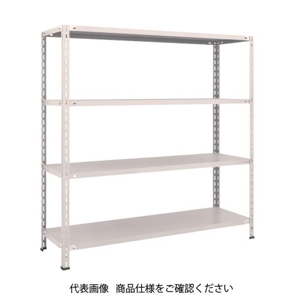 TRUSCO スチールラック 軽量棚 中棚ボルトレス型1500X450X1500 4段 ネオグレー L55X-14 NG 1台(1個)（直送品） -  アスクル