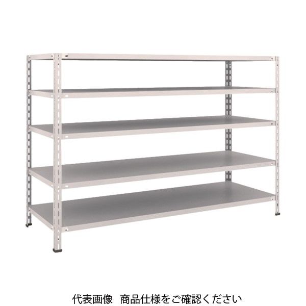 TRUSCO スチールラック 軽量棚 中棚ボルトレス型1800X600X1200 5段 ネオグレー L46W-15 NG 1台(1個)（直送品） -  アスクル