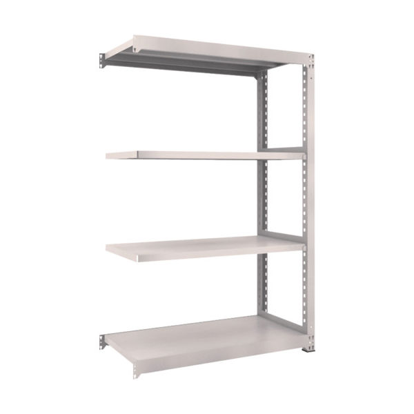 TRUSCO スチールラック M3型中量棚 1200×571×H1800 4段 連結 ネオグレー M3-6464B NG 1セット(1個)（直送品）
