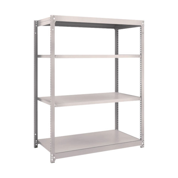 TRUSCO スチールラック M1.5型軽中量棚 1160×595×H1500 4段単体 ネオグレー M1.5-5464 NG（直送品）