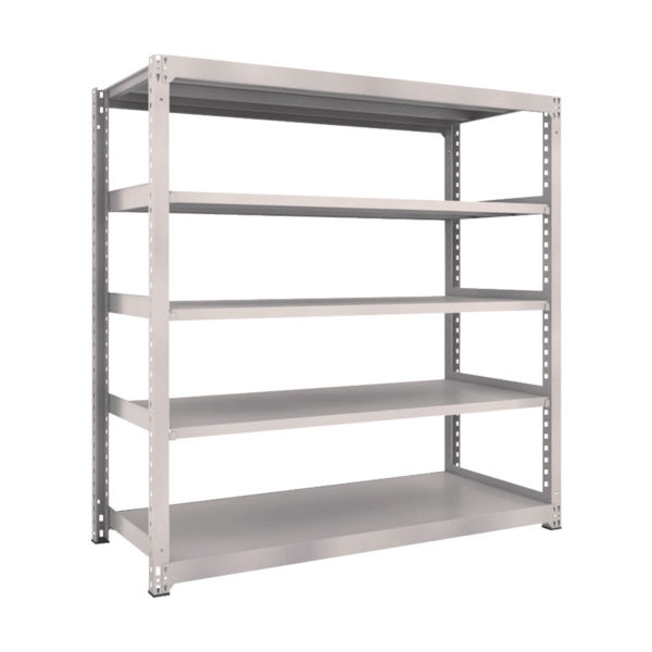 TRUSCO スチールラック M3型中量棚 1800×721×H1800 5段 単体 ネオグレー M3-6675 NG 1セット(1個)（直送品）