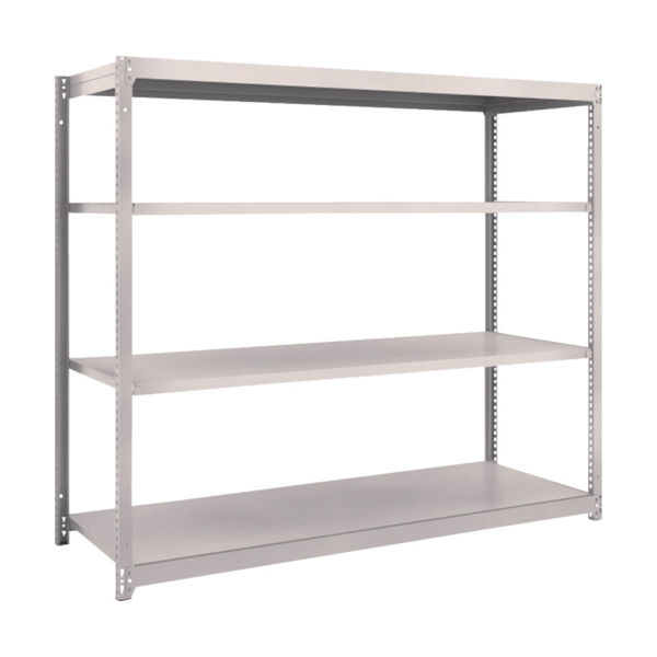 TRUSCO スチールラック M1.5型軽中量棚 1760×595×H1500 4段単体 ネオグレー M1.5-5664 NG（直送品）