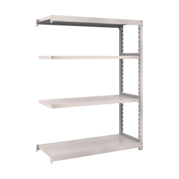 TRUSCO スチールラック M2型軽中量棚 1160×450×H1500 4段 連結 ネオグレー M2-5444B NG 1セット(1個)（直送品）