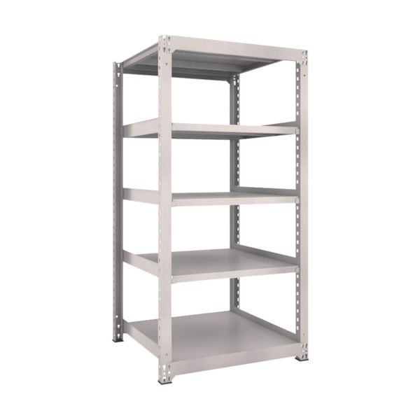TRUSCO スチールラック M3型中量棚 900×921×H1800 5段 単体 ネオグレー M3-6395 NG 1セット(1個)（直送品）