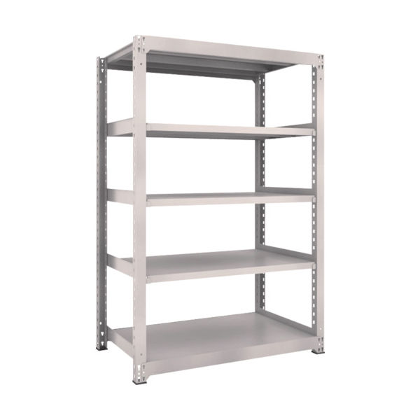 TRUSCO スチールラック M3型中量棚 1200×721×H1800 5段 単体 ネオグレー M3-6475 NG 1セット(1個)（直送品）