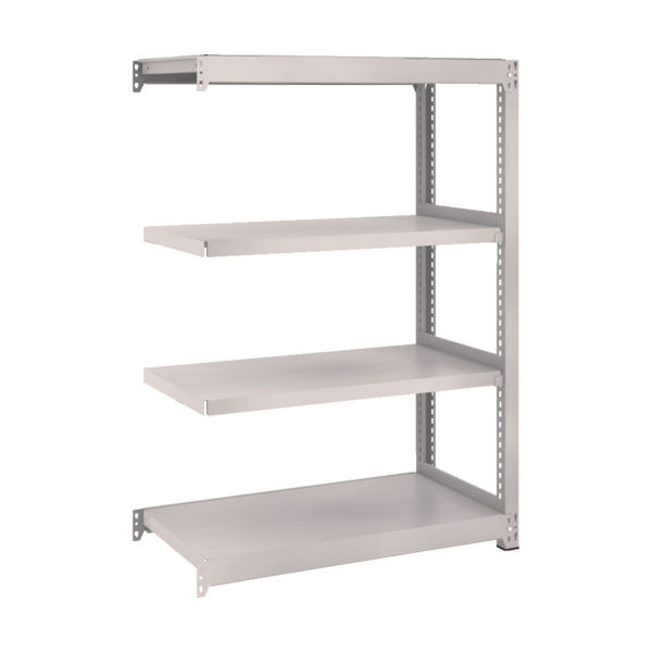 TRUSCO スチールラック M2型軽中量棚 860×450×H1200 4段 連結 ネオグレー M2-4344B NG 1セット(1個)（直送品）