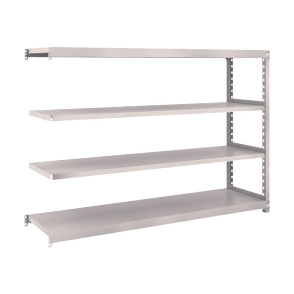 TRUSCO スチールラック M2型軽中量棚 1760×450×H1200 4段 連結 ネオグレー M2-4644B NG 1セット(1個)（直送品）