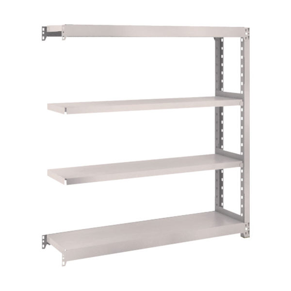 TRUSCO スチールラック M2型軽中量棚 1160×300×H1200 4段 連結 ネオグレー M2-4434B NG 1セット(1個)（直送品）