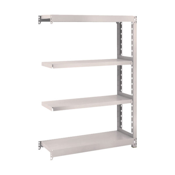 TRUSCO スチールラック M2型軽中量棚 860×300×H1200 4段 連結 ネオグレー M2-4334B NG 1セット(1個)（直送品）