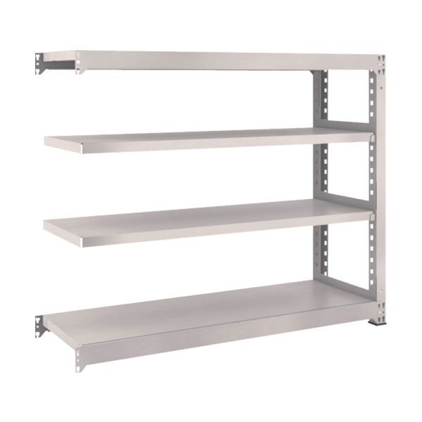 TRUSCO スチールラック M3型中量棚 1500×471×H1200 4段 連結 ネオグレー M3-4554B NG 1セット(1個)（直送品）