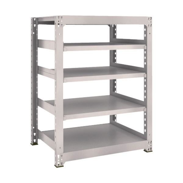 TRUSCO スチールラック M3型中量棚 900×721×H1200 5段 単体 ネオグレー M3-4375 NG 1セット(1個)（直送品）