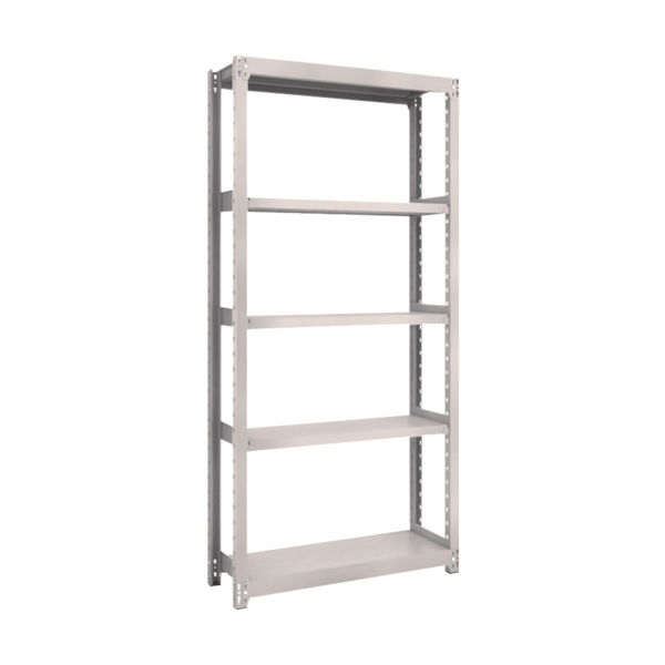 TRUSCO スチールラック M2型軽中量棚 860×300×H1800 5段 単体 ネオグレー M2-6335 NG 1セット(1個)（直送品）