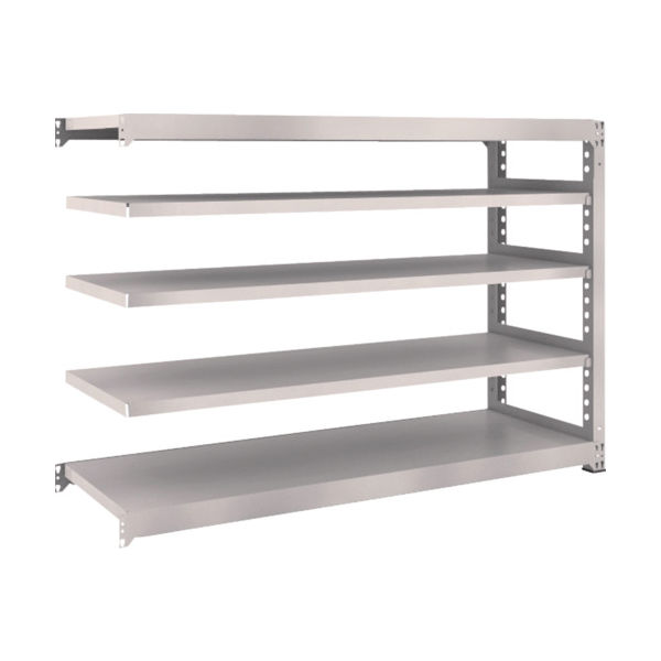 TRUSCO スチールラック M3型中量棚 1800×571×H1200 5段 連結 ネオグレー M3-4665B NG 1セット(1個)（直送品）