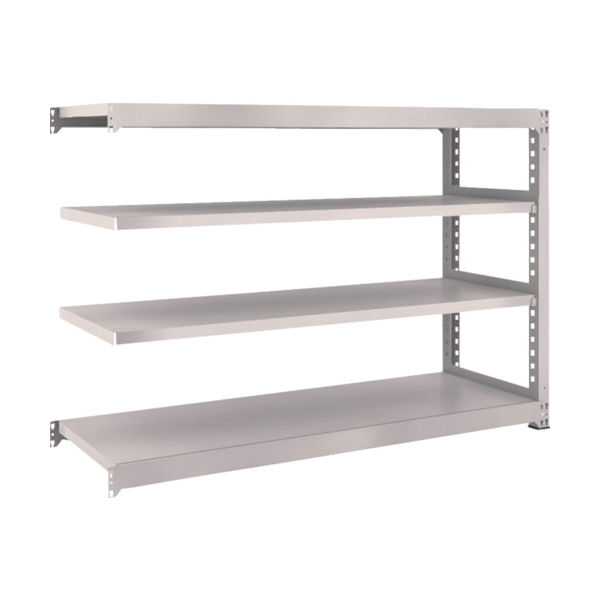 TRUSCO スチールラック M3型中量棚 1800×571×H1200 4段 連結 ネオグレー M3-4664B NG 1セット(1個)（直送品）