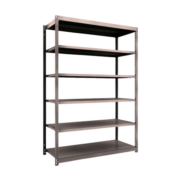 TRUSCO スチールラック M1.5型軽中量棚 1460×595×H2100 6段単体 ネオグレー M1.5-7566 NG（直送品）