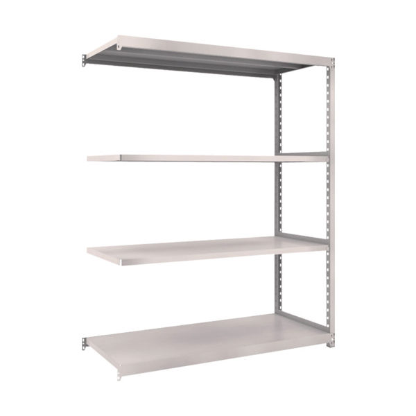 TRUSCO スチールラック M2型軽中量棚 1460×600×H1800 4段 連結 ネオグレー M2-6564B NG 1セット(1個)（直送品）