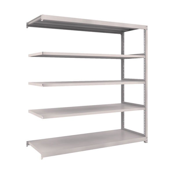 TRUSCO スチールラック M2型軽中量棚 1760×600×H1800 5段 連結 ネオグレー M2-6665B NG 1セット(1個)（直送品）